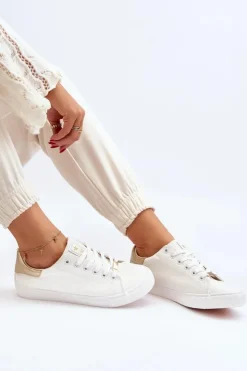 Discount Evento Trampki Damskie Eko Skóra Białe Tiraelle Biały