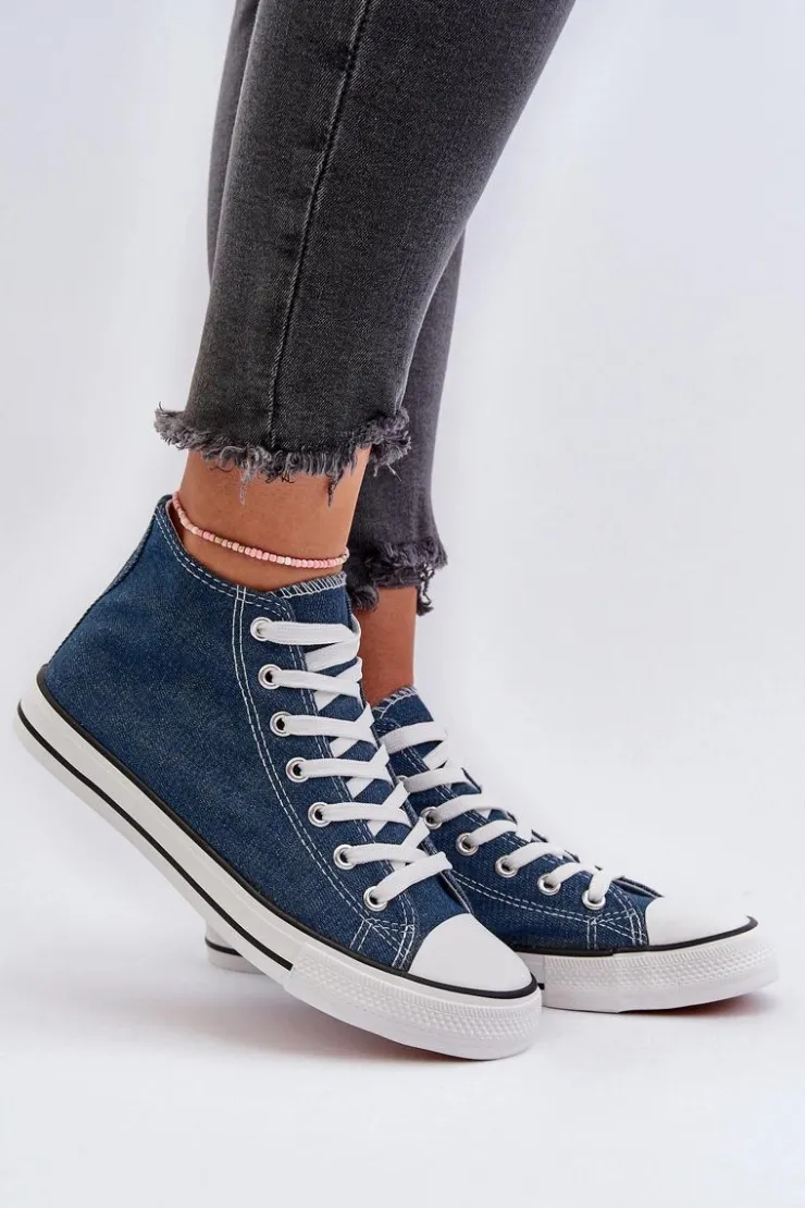 Sale Boto Trampki Damskie Jeansowe Socerio