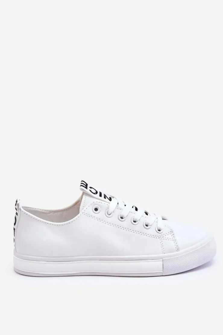 New Boto Trampki Damskie Klasyczne Białe Ville Biały