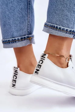 New Boto Trampki Damskie Klasyczne Białe Ville Biały