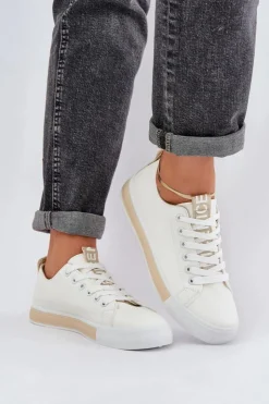 Damskie Boto Trampki Damskie Klasyczne Złote Ville