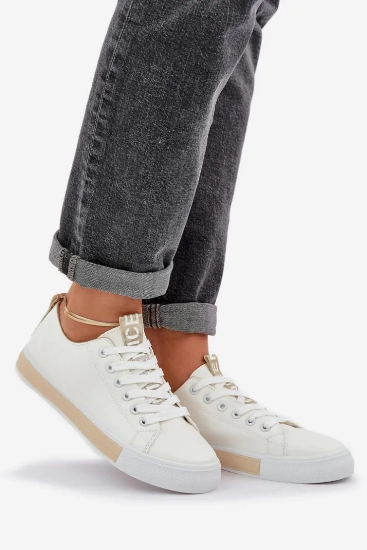 Damskie Boto Trampki Damskie Klasyczne Złote Ville