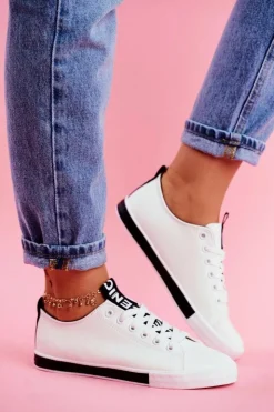 Damskie Boto Trampki Damskie Klasyczne Czarne Ville