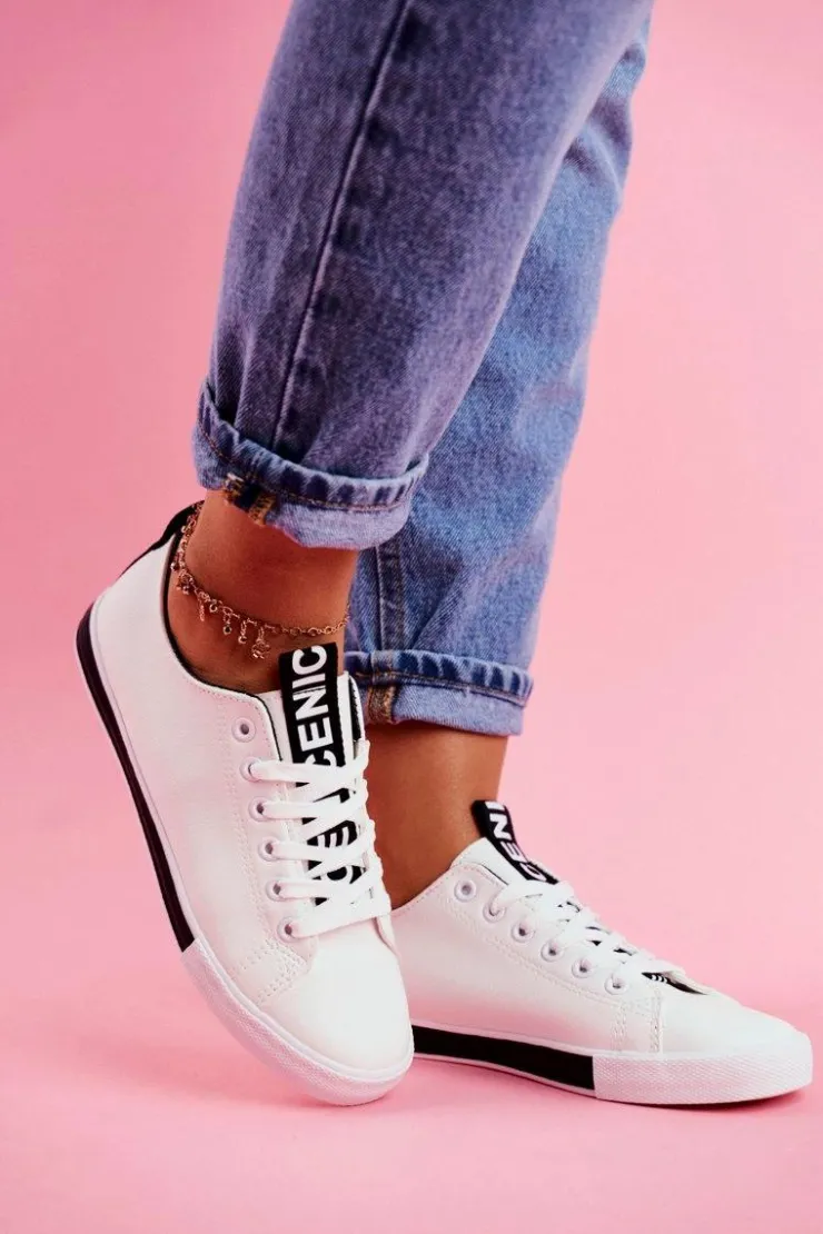 Damskie Boto Trampki Damskie Klasyczne Czarne Ville