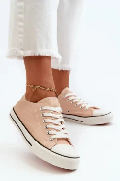 Boto Trampki Damskie Niskie*Trampki Damskie Klasyczne Niskie Różowe Caelira