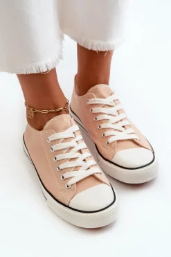 Boto Trampki Damskie Niskie*Trampki Damskie Klasyczne Niskie Różowe Caelira