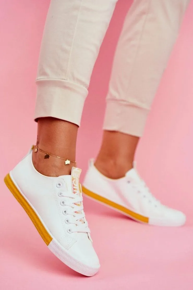 Damskie Boto Trampki Damskie Klasyczne Żółte Ville