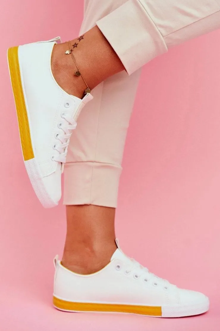 Damskie Boto Trampki Damskie Klasyczne Żółte Ville