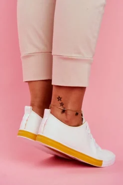 Damskie Boto Trampki Damskie Klasyczne Żółte Ville