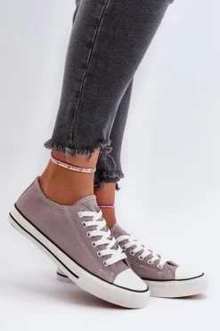 Boto Trampki Damskie Niskie*Trampki Damskie Klasyczne Niskie Szare Caelira