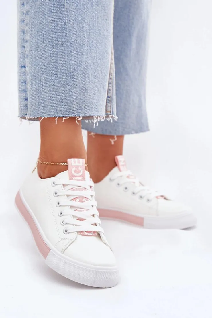 Damskie Boto Trampki Damskie Klasyczne Różowe Ville