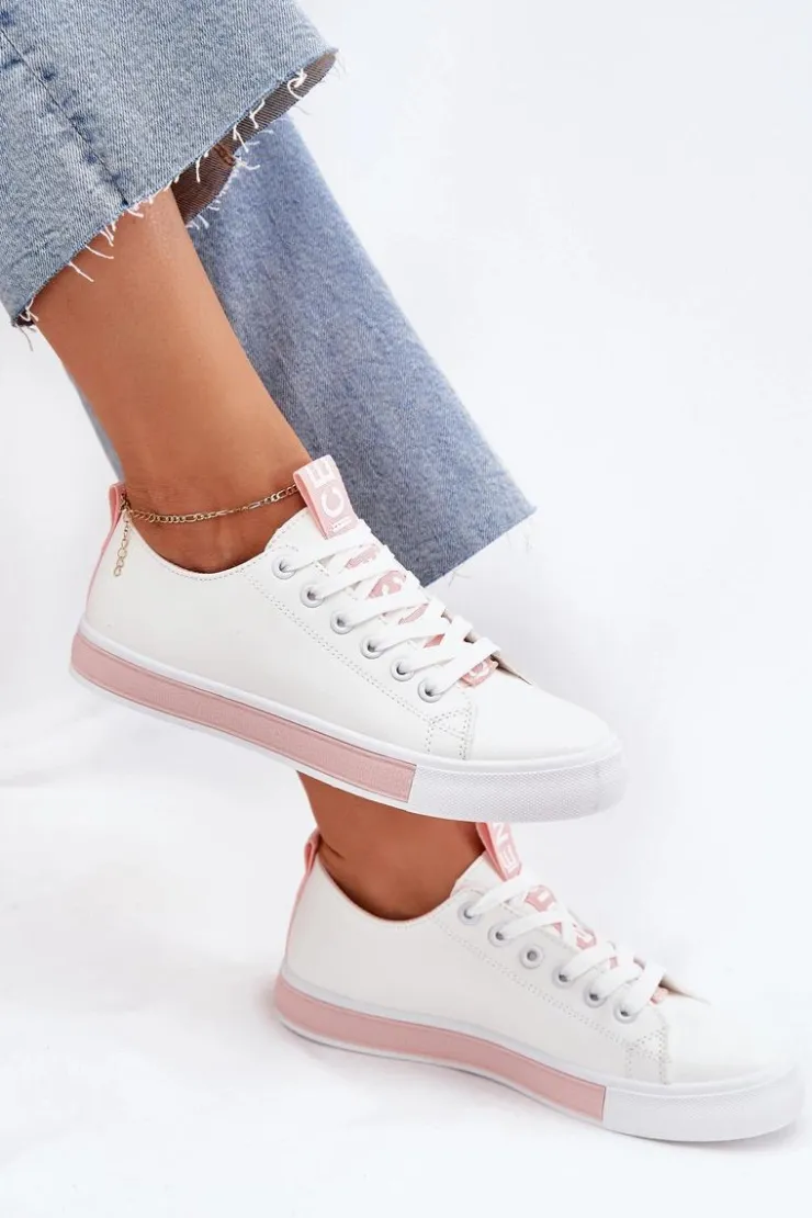 Damskie Boto Trampki Damskie Klasyczne Różowe Ville