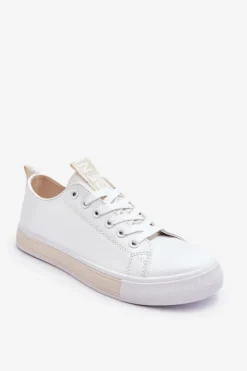 Damskie Boto Trampki Damskie Klasyczne Biało-Beżowe Ville