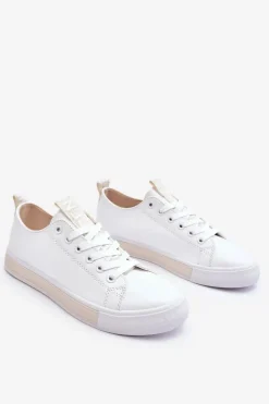 Damskie Boto Trampki Damskie Klasyczne Biało-Beżowe Ville