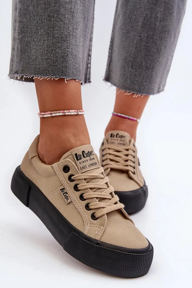 Online Lee Cooper Trampki Damskie LCW-24-31-2721 Beżowe