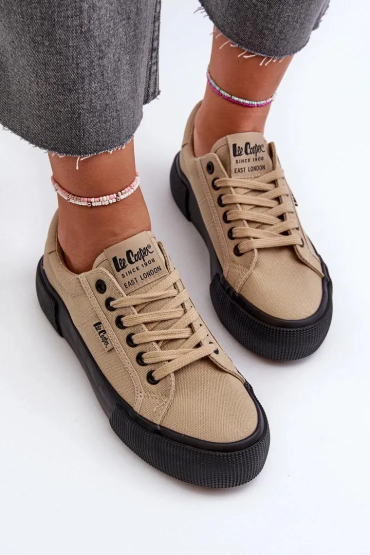 Online Lee Cooper Trampki Damskie LCW-24-31-2721 Beżowe