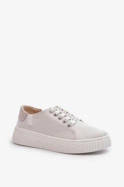 Damskie Big Star Shoes Trampki Damskie MEMORY FOAM SYSTEM BIG STAR NN276001 Białe