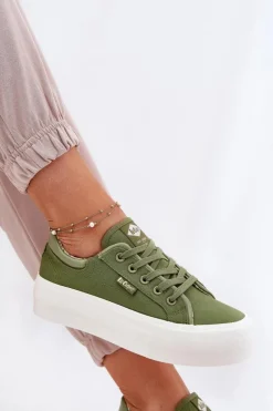 Damskie Lee Cooper Trampki Damskie Na Platformie LCW-25-31-3449L Zielone