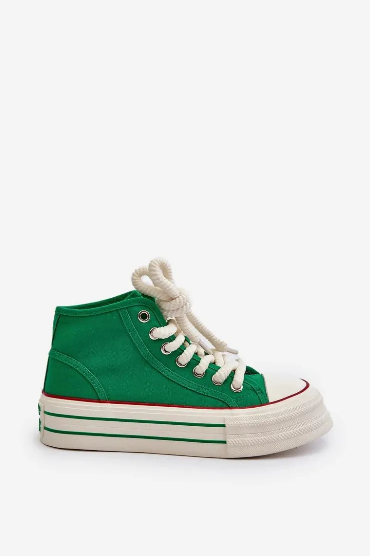 Damskie Boto Trampki Damskie Na Platformie Zielone Aineri