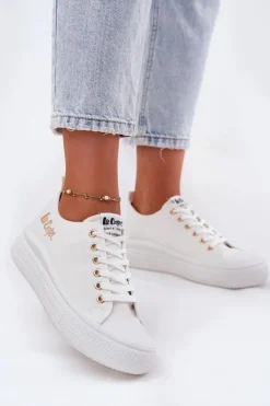 Damskie Lee Cooper Trampki Damskie Na Platformie LCW-24-44-2462L Białe