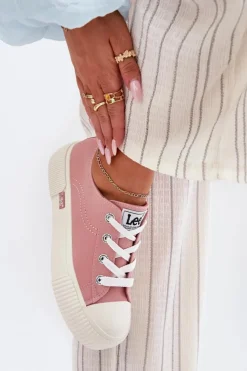Lee Trampki Damskie Niskie*Trampki Damskie Na Platformie ISLA C WOMEN LOW 50251001 Różowe Różowy