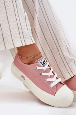 Lee Trampki Damskie Niskie*Trampki Damskie Na Platformie ISLA C WOMEN LOW 50251001 Różowe Różowy