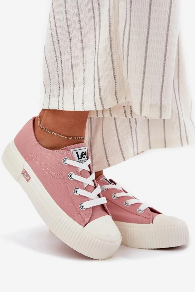 Lee Trampki Damskie Niskie*Trampki Damskie Na Platformie ISLA C WOMEN LOW 50251001 Różowe Różowy