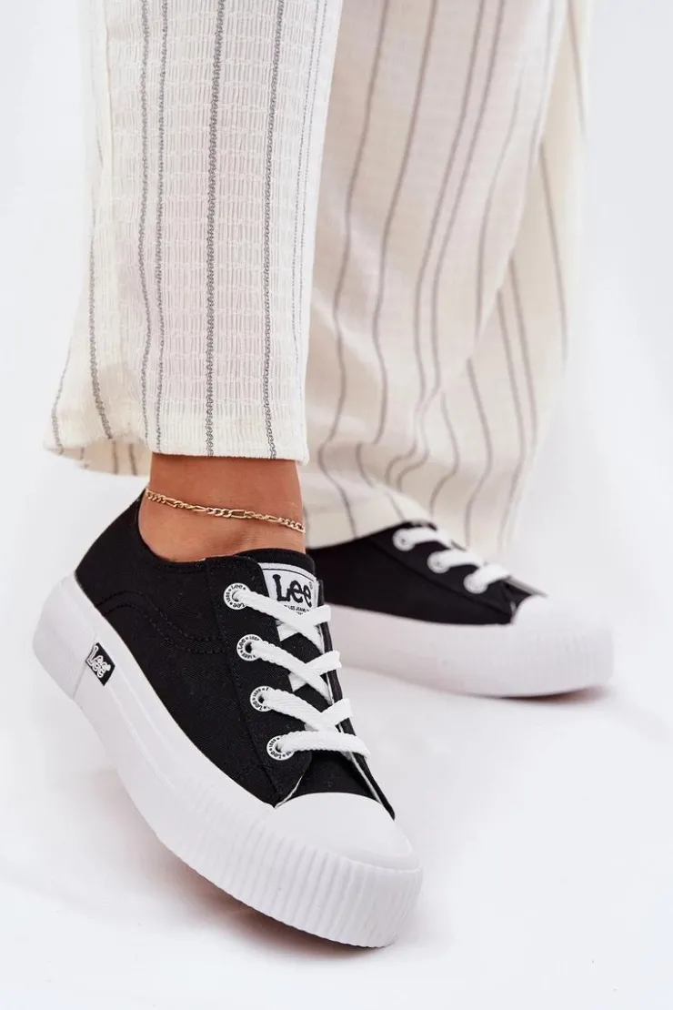 Discount Lee Trampki Damskie Na Platformie ISLA C WOMEN LOW 50251001 Czarne Czarny