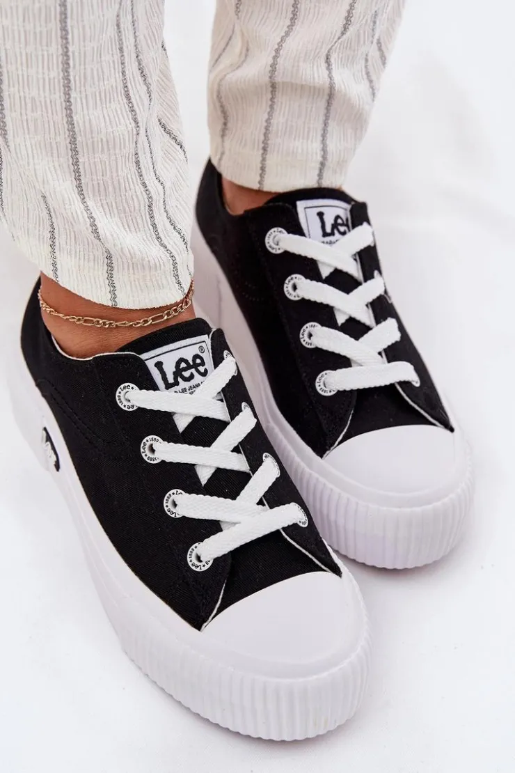 Discount Lee Trampki Damskie Na Platformie ISLA C WOMEN LOW 50251001 Czarne Czarny