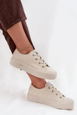 Lee Trampki Damskie Niskie*Trampki Damskie Na Platformie ISLA C WOMEN LOW 50253001.35E Beżowe Beżowy