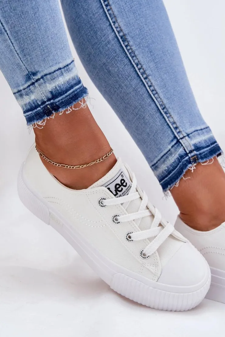 Damskie Lee Trampki Damskie Na Platformie ISLA C WOMEN LOW 50251001 Białe