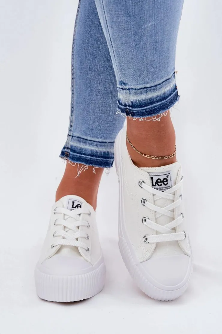Damskie Lee Trampki Damskie Na Platformie ISLA C WOMEN LOW 50251001 Białe