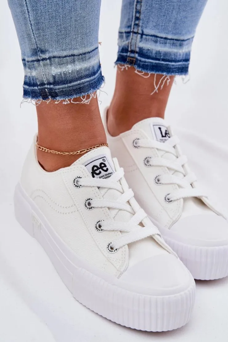 Damskie Lee Trampki Damskie Na Platformie ISLA C WOMEN LOW 50251001 Białe