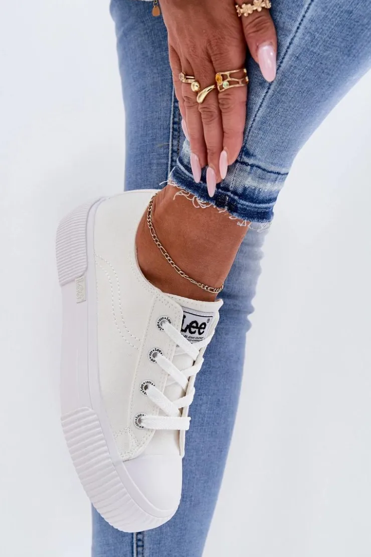 Damskie Lee Trampki Damskie Na Platformie ISLA C WOMEN LOW 50251001 Białe