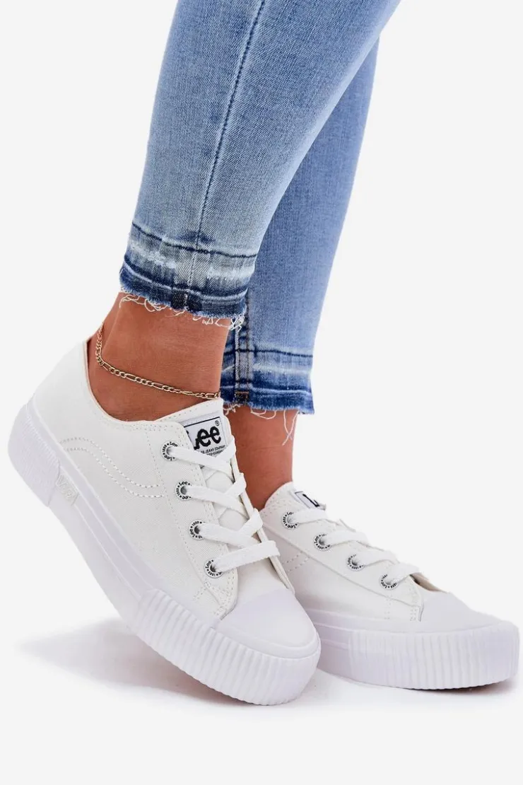 Damskie Lee Trampki Damskie Na Platformie ISLA C WOMEN LOW 50251001 Białe