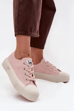 New Lee Trampki Damskie Na Platformie ISLA C WOMEN LOW 50253001.78E Różowe Różowy