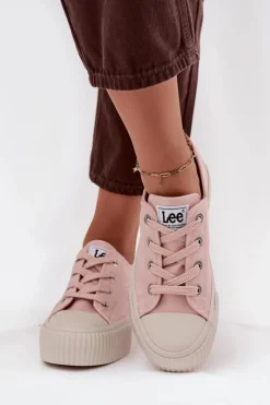New Lee Trampki Damskie Na Platformie ISLA C WOMEN LOW 50253001.78E Różowe Różowy