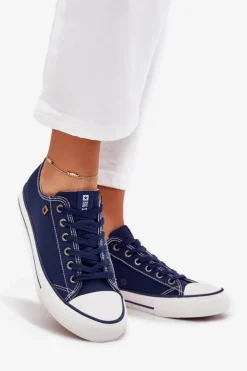 Big Star Shoes Trampki Damskie Big Star|Trampki Damskie Niskie*Trampki Damskie Niskie Big Star DD274A235 Granatowe Niebieski