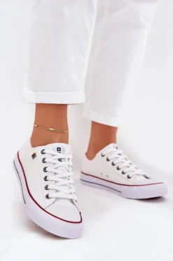 Damskie Big Star Shoes Trampki Damskie Niskie Big Star DD274A232 Białe