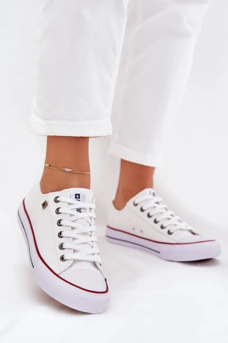 Damskie Big Star Shoes Trampki Damskie Niskie Big Star DD274A232 Białe