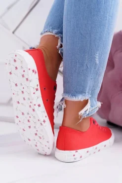 Big Star Shoes Trampki Damskie Big Star|Trampki Damskie Niskie*Trampki Damskie Niskie Big Star Czerwone DD274709