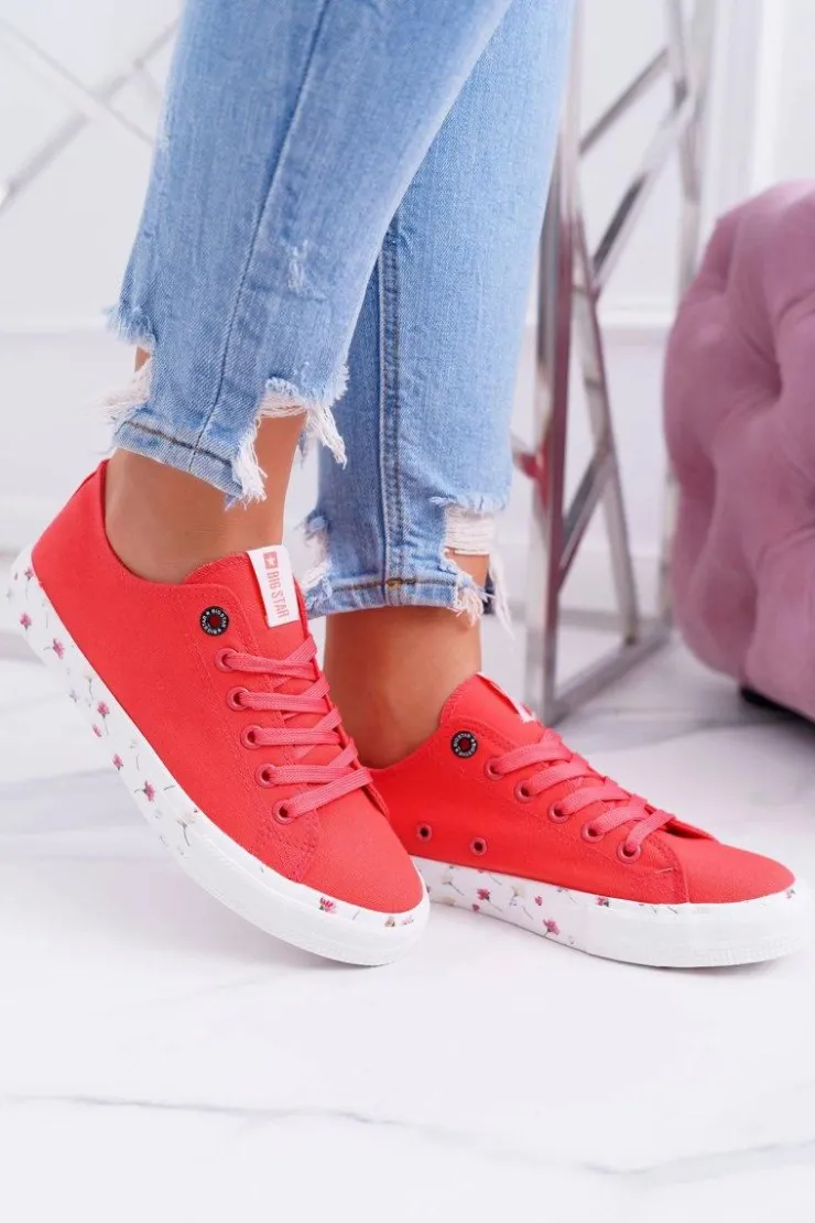 Big Star Shoes Trampki Damskie Big Star|Trampki Damskie Niskie*Trampki Damskie Niskie Big Star Czerwone DD274709
