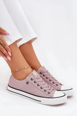 Damskie Big Star Shoes Trampki Damskie Niskie Big Star DD274A233 Szare