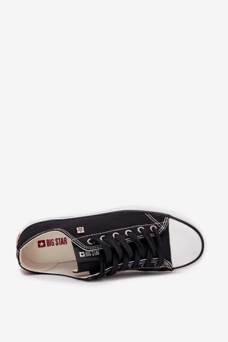 Clearance Big Star Shoes Trampki Damskie Niskie Big Star DD274A236 Czarne Czarny