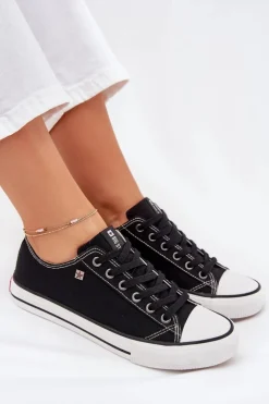 Clearance Big Star Shoes Trampki Damskie Niskie Big Star DD274A236 Czarne Czarny