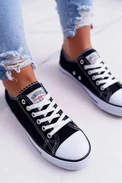 Boto Trampki Damskie Niskie*Trampki Damskie Niskie Smith's Czarno Białe