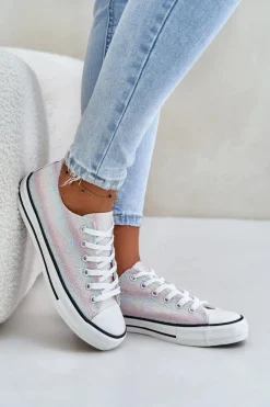 Clearance Boto Trampki Damskie Ozdobione Cekinami Multikolor Nolrina