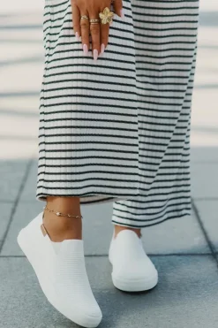 Online Big Star Shoes Trampki Damskie Slip-On Big Star RR274717 Białe Biały