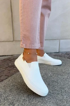 Online Big Star Shoes Trampki Damskie Slip-On Big Star RR274717 Białe Biały