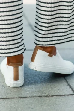 Online Big Star Shoes Trampki Damskie Slip-On Big Star RR274717 Białe Biały